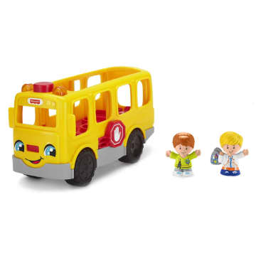 Fisher-Price Little People School Bus Toy With Lights And Sounds, 2 Figures, Toddler Toy, Ffp