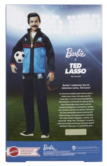 Barbie Signature Ted Lasso Collectible Doll Wearing Blue AFC Richmond Tracksuit
