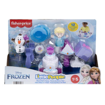 Disney Frozen Elsa & Olaf's Party Little People Toddler Playset With Figures, 12 Pieces - Image 6 of 6