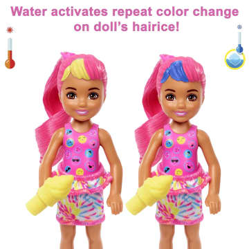 特別価格Barbie Chelsea Color Reveal Doll: 6 Surprises, Marble Blue