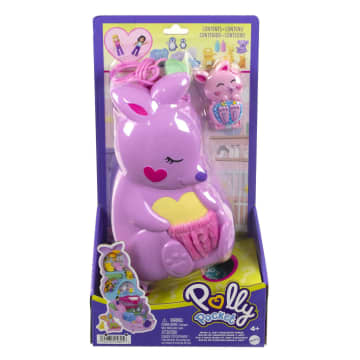 Polly Pocket Mini Toys, Mama And Joey Kangaroo Purse Playset With 2 Dolls - Image 6 of 6