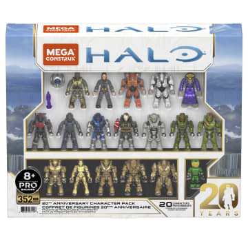 MEGA Halo 20Th Anniversary Pack Building Kit With 20 Micro Action Figures (352 Pieces)