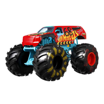 Hot Wheels Monster Trucks Veículo de Brinquedo Town Hauler Demo Derby Escala 1:24