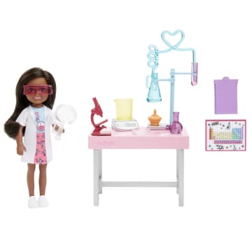 Barbie Chelsea Doll And Accessories, Can Be Scientist Playset With Small Doll And Lab Accessories