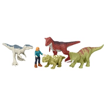 Jurassic World Dinosaurio de Juguete Carnotaurus Clash Mini Multipack