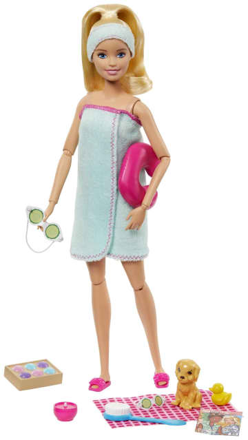 Barbie Fashion & Beauty Set de Juego Día de Spa con Perrito