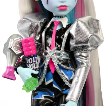 Monster High Doll, Amped Up Frankie Stein Rockstar With Instrument And Accessories - Imagem 5 de 6