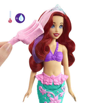 Disney Princesa Muñeca Ariel Cabello Cambios Sorpresa - Imagem 3 de 6