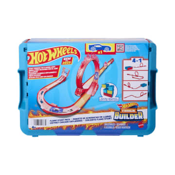 Hot Wheels Track Builder Pista de Brinquedo Caixa Grande de Acrobacias Temática de Fogo - Image 6 of 6