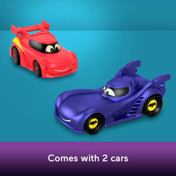 Fisher-Price DC Batwheels Race Track Playset, Launch & Race Batcave With Lights Sounds & 2 Toy Cars - Imagen 5 de 6