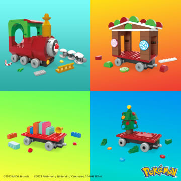 MEGA Pokémon Le Train des Fêtes, 373 Pièces, Surprises Festives - Imagem 3 de 5