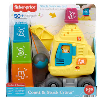 Fisher-Price Count & Stack Crane Baby & Toddler Learning Toy With Blocks, Lights & Sounds - Image 6 of 6