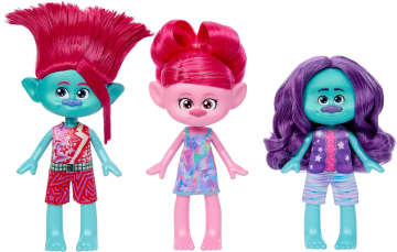 Dreamworks Trolls Band Together Trio Tendance, 3 Poupées - Imagen 1 de 6