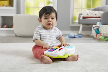 Fisher-Price Ríe y Aprende Juguete para Bebés Perrito Piano Sonidos Divertidos
