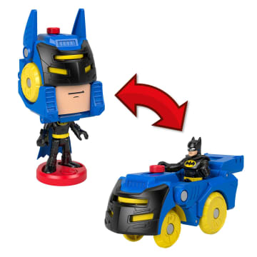 Imaginext DC Super Friends Figura de Acción Head Shifters Batman & Batimóvil - Image 1 of 6