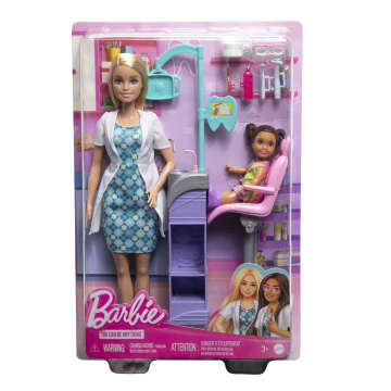 Barbie Profesiones Set de Juego Dentista Cabello Rubio - Imagem 6 de 6