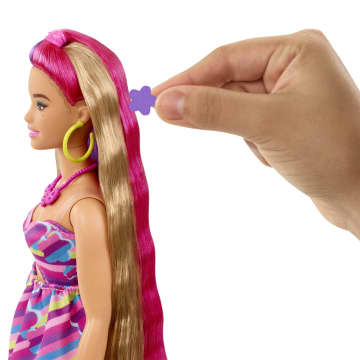 Barbie Totally Hair Boneca Vestido de Flores - Imagen 4 de 6