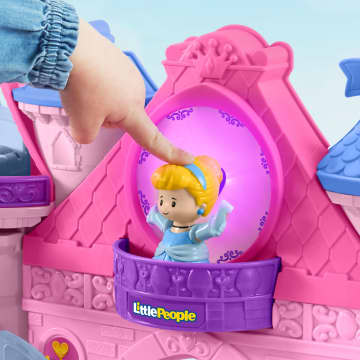 Princesses Disney-Coffret Pour Tout-Petits Little People-Château Lumières Magiques et Danse Avec 2 Figurines