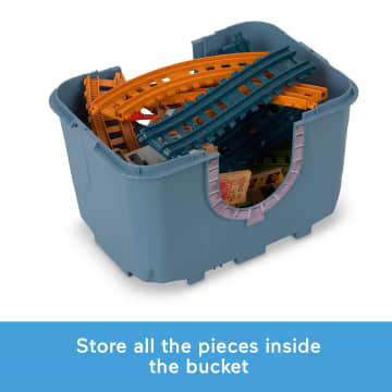 Thomas & Friends Toy Train Set, Percy’S Connect & Build Track Bucket, Preschool Toy - Imagem 4 de 6