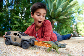 Jurassic World Mission Mayhem Truck & Dinosaur Action Figure Toy Set With Flipping Feature - Image 2 of 6