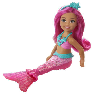 Barbie Fantasía Muñeca Chelsea Sirena Rosa y Azul