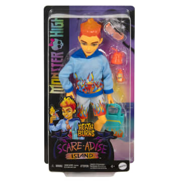 Monster High Scare-Adise Island Heath Burns Fashion Doll With Swim Trunks & Accessories - Image 6 of 6