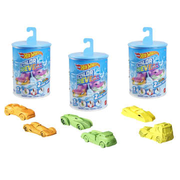 Hot Wheels Color Reveal, Set Of 2 1:64 Scale Vehicles With Surprise Reveal & Color-Change Feature (Styles May Vary)
