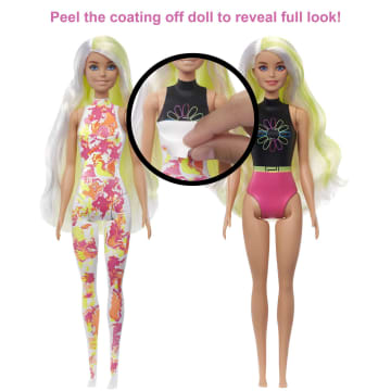Barbie Doll, Color Reveal Chelsea Doll Neon Tie-Dye Series With 6 Surprises