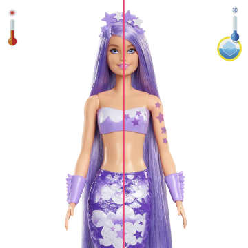 Barbie Doll, Color Reveal Rainbow Mermaid Series With Fin, Cuffs And Crown
