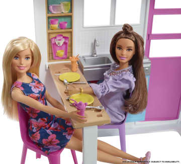 Buy Foldable Barbie Dolls House and Doll Playset, Dolls