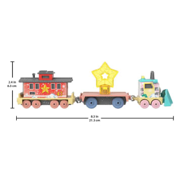 Thomas & Friends Shivery Delivery Sandy the Rail Speeder & Brake Car Bruno Diecast Toy Train - Imagen 2 de 6