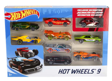 Hot Wheels Basic Car 9-Pack With Exclusive Car For Collectors & Kids