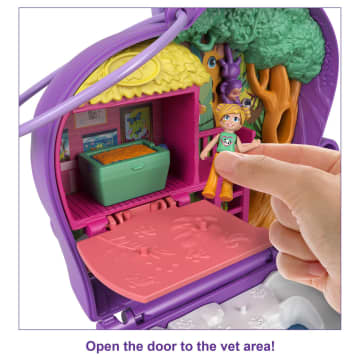 Polly Pocket Elephant Adventure Compact Playset With 2 Micro Dolls & Accessories, Travel Toys