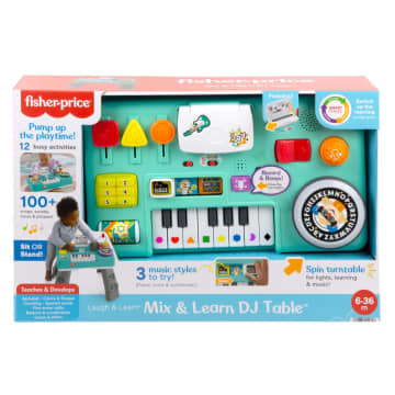 Fisher-Price Laugh & Learn Mix & Learn DJ Table, Musical Learning Toy For Baby & Toddler
