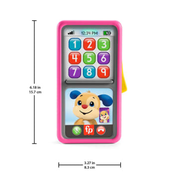 Fisher-Price Ríe y Aprende Juguete para Bebés Smartphone Deluxe de Aprendizaje Rosa - Imagem 5 de 5