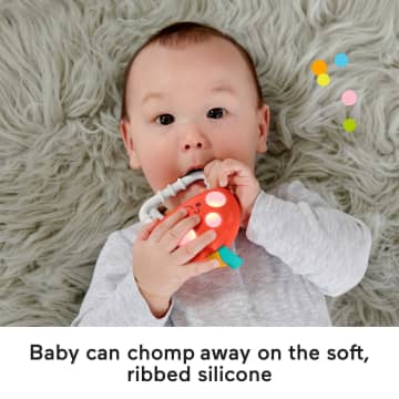 Fisher-Price Teethe N’ Glow Mushroom Baby Rattle And Teething Toy