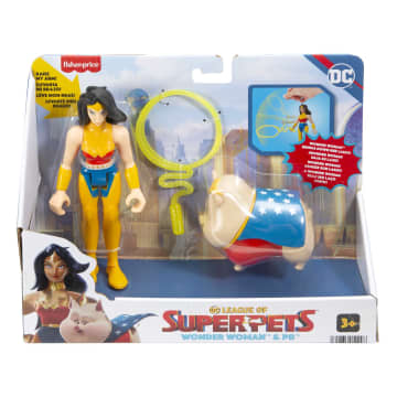 Fisher-Price DC League of Super Pets Juguete para Bebés PB & Mujer Maravilla