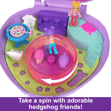 Polly Pocket Dolls And Playset, Travel Toys, Hedgehog Coffee Shop Compact - Image 4 of 6