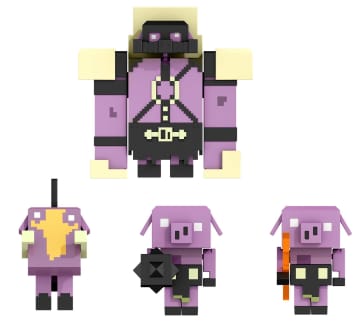 Minecraft Legends NeTher invasion Pack, Set Of 4 Action Figures With Attack Action And Accessories - Imagen 4 de 6