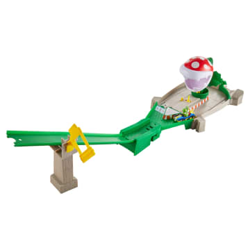 Hot Wheels Mario Kart Track Set - Piranha Plant Slide Track With Mario Kart Vehicle And Nemesis