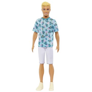 Barbie Ken Fashionistas Doll #211 With Blond Hair And Cactus Tee