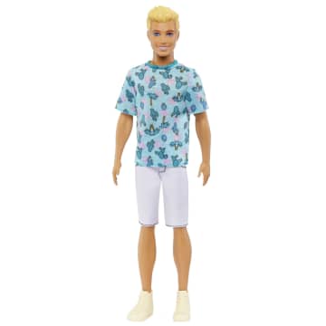 Barbie Fashionistas Ken Poupée 211, Cheveux Blonds, T-Shirt Cactus - Image 1 of 6