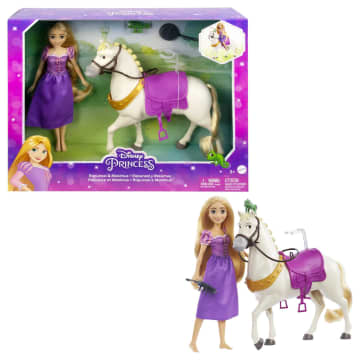Disney Princess Rapunzel Doll And Maximus Horse Set With Accessories, Saddle With Doll Clip