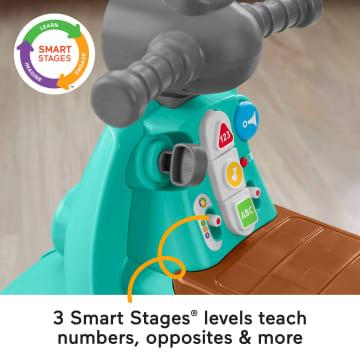 Fisher-Price Laugh & Learn Toddler Toy, Smart Stages Cruise Along Scooter Musical Ride-On - Imagen 4 de 6