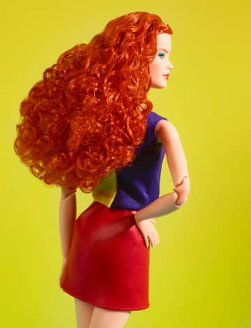 Barbie Looks Doll, Curly Red Hair, Color Block Outfit With Miniskirt