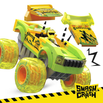 MEGA Hot Wheels Smash & Crash Gunkster Monster Truck Building Toy With 1 Figure (84 Pieces) - Image 3 of 5