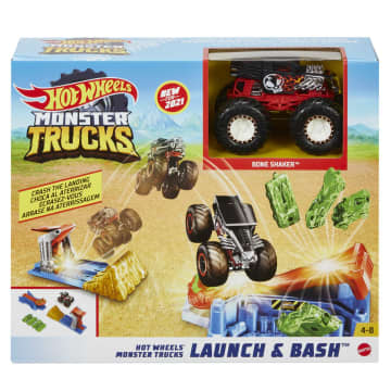 Hot Wheels Monster Trucks Launch And Bash Play Set