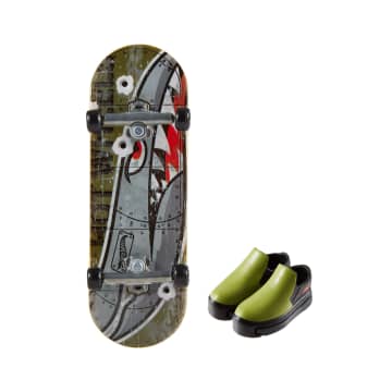 Hot Wheels Skate Veículo de Brinquedo Skateboard SHREDATOR™ com Tênis - Imagen 1 de 3