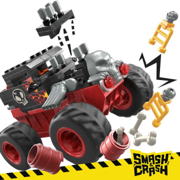 MEGA Hot Wheels Bone Shaker Crush Course Monster Truck Building Toy With 1 Figure (151 Pieces)