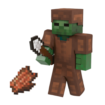 Minecraft Diamond Level Zombie Action Figure, 4 Accessories, 5.5-in Collector Scale - Image 1 of 6